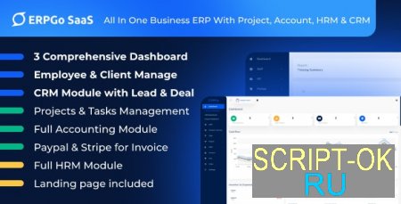 ERPGo SaaS v1.5 NULLED – All In One Business ERP With Project, Account, HRM & CRM