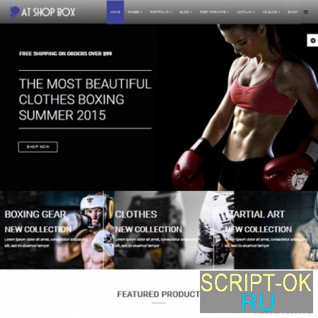 Шаблон спортивного интернет-магазина Joomla 3 — Shop Box