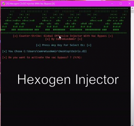 Инжектор Hexogen для CSGO с антибаном (VAC BYPASSED)