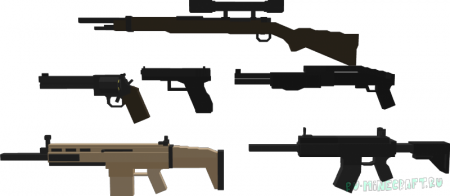Simple Animated Guns - простое проработанное оружие [1.19.2] [1.18.2]