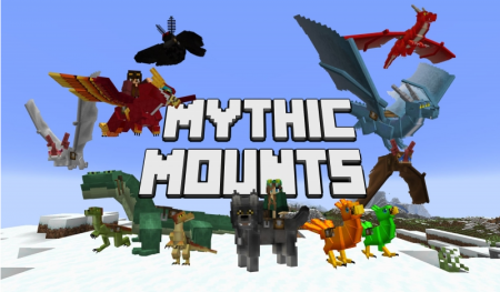 Мод Mythic Mounts - драконы, грифоны, волки для приручения и перемещения 1.20.1 1.19.2 1.18.2 1.17.1 1.16.5