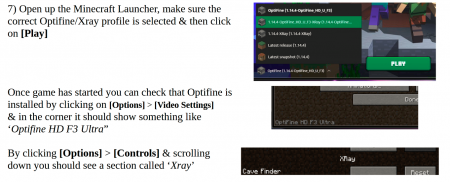 Как установить Xray Mod с Optifine для Vanilla Launcher